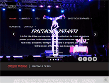 Tablet Screenshot of cirqueindigo.com